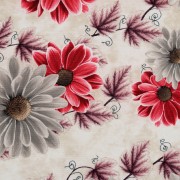 Stofa Print - floral - rosu CK25